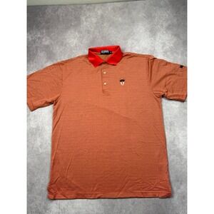 VTG Walruswear Men M Orange Mercerized Cotton Polo Shirt Logo Classic 90s Korea